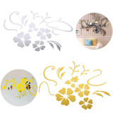 3D Mirror Flower Removable Wall Sticker Art Acrylic Mural Decal Wall Home Decor