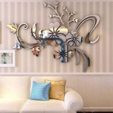 3D Mirror Flower Removable Wall Sticker Art Acrylic Mural Decal Wall Home Decor