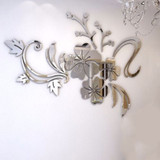 3D Mirror Flower Removable Wall Sticker Art Acrylic Mural Decal Wall Home Decor