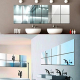 16Pcs Decorative Mirrors Self-adhesive Tiles Mirror Wall Stickers Mirror Decor