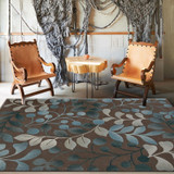 2 Size Large Non-slip Contours Botanical Carpet Rug Mat Living Room Area Rugs Sofa Side Carpet