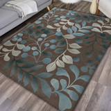 2 Size Large Non-slip Contours Botanical Carpet Rug Mat Living Room Area Rugs Sofa Side Carpet