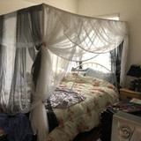 Stainless Steel Mosquito Netting Canopies Bed Frame/Post Twin Full Queen King Size