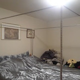 Stainless Steel Mosquito Netting Canopies Bed Frame/Post Twin Full Queen King Size