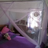 Stainless Steel Mosquito Netting Canopies Bed Frame/Post Twin Full Queen King Size