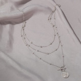 Multi-layer Coin Chain Choker Necklace