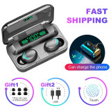 F9 tws wireless bluetooth headphones 5.0 Touch earphones With Mic Call LED Display sport Gaming Earbuds With Power Bank Headset