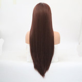 Long Silky Straight Hair Synthetic Lace Front Wig
