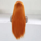 Long Silky Straight Hair Synthetic Lace Front Wig