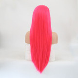 Long Silky Straight Hair Synthetic Lace Front Wig