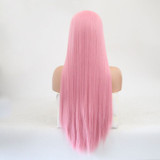 Long Silky Straight Hair Synthetic Lace Front Wig