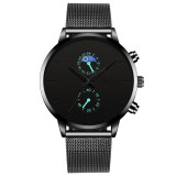 Minimalist Fashion Men's Watch Luxury Business Casual Black leather Watches Classic Male Wrist Watch Analog Clock Herren Uhren