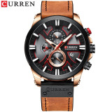 CURREN Watch Chronograph Sport Mens Watches Quartz Clock Leather Male Wristwatch Relogio Masculino Fashion Gift for Men CURREN Watch Chronograph Sport Mens Watches Quartz Clock Leather Male Wristwatch Relogio Masculino Fashion Gift for Men