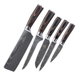 10-Piece Kitchen Knife Set - Laser Damascus Pattern