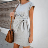 Tie-in Waist Pregnant Women's Dress