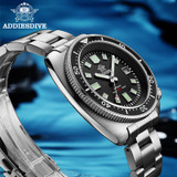Waterproof Automatic Watch Men Sapphire Crystal Stainless Steel NH35 Automatic Mechanical Men's Watch 1970 Abalone Dive Watch