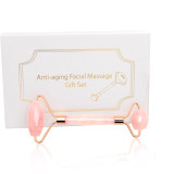 Jade Roller Rose Quartz Roller Slimming Face Massager Double Heads Face Rollers Stone Gua Sha Massage Rollers Face Lifting