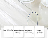 Soft Glass Tablecloth Transparency table cloth Waterproof Oilproof cover for rectangular table 1.0mm