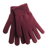 Winter Ribbed Knitted Fingered Gloves