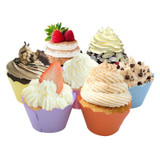 12pcs Solid Color Paper Cupcake Wrapper