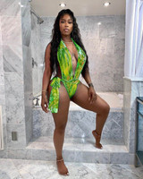 One Piece Deep V-neck Swimsuit-"FREE SHIPPING"