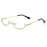 Rhinestone Eyewear Half Frames