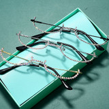 Rhinestone Eyewear Half Frames