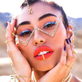 Rhinestone Triangle Eyewear Frames