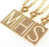 MUSE SQUARE CRYSTAL INITIAL CHAIN