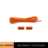 1Pair Metal Lock Shoelaces Round Elastic Shoe Laces Special No Tie Shoelace for Men Women Lacing Rubber Zapatillas 23 Colors