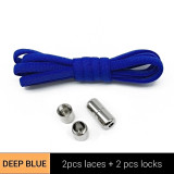 1Pair Metal Lock Shoelaces Round Elastic Shoe Laces Special No Tie Shoelace for Men Women Lacing Rubber Zapatillas 23 Colors