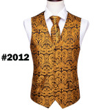 Mens Silk Vest Classic Party Wedding Red Paisley Solid Floral Jacquard Waistcoat Vest Pocket Square Tie Slim Suit Set Barry.Wang Mens Silk Vest Classic Party Wedding Red Paisley Solid Floral Jacquard Waistcoat Vest Pocket Square Tie Slim Suit Set Barry.Wang