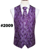 Mens Silk Vest Classic Party Wedding Red Paisley Solid Floral Jacquard Waistcoat Vest Pocket Square Tie Slim Suit Set Barry.Wang Mens Silk Vest Classic Party Wedding Red Paisley Solid Floral Jacquard Waistcoat Vest Pocket Square Tie Slim Suit Set Barry.Wang