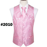 Mens Silk Vest Classic Party Wedding Red Paisley Solid Floral Jacquard Waistcoat Vest Pocket Square Tie Slim Suit Set Barry.Wang Mens Silk Vest Classic Party Wedding Red Paisley Solid Floral Jacquard Waistcoat Vest Pocket Square Tie Slim Suit Set Barry.Wang