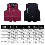Mens Silk Vest Classic Party Wedding Red Paisley Solid Floral Jacquard Waistcoat Vest Pocket Square Tie Slim Suit Set Barry.Wang Mens Silk Vest Classic Party Wedding Red Paisley Solid Floral Jacquard Waistcoat Vest Pocket Square Tie Slim Suit Set Barry.Wang