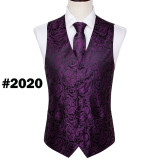 Mens Silk Vest Classic Party Wedding Red Paisley Solid Floral Jacquard Waistcoat Vest Pocket Square Tie Slim Suit Set Barry.Wang Mens Silk Vest Classic Party Wedding Red Paisley Solid Floral Jacquard Waistcoat Vest Pocket Square Tie Slim Suit Set Barry.Wang