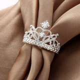 Cute Princess Crystal Silver Plated Ring