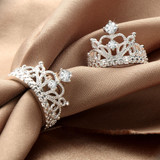 Cute Princess Crystal Silver Plated Ring