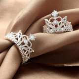 Cute Princess Crystal Silver Plated Ring