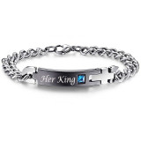 Romantic Couple Bracelet Lovers Men Women Jewelry Stainless Steel Bracelet