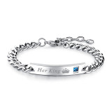 Romantic Couple Bracelet Lovers Men Women Jewelry Stainless Steel Bracelet