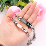 Romantic Couple Bracelet Lovers Men Women Jewelry Stainless Steel Bracelet