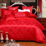 Luxury jacquard  silk Bedding 100%cotton