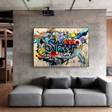 Graffiti art street life Canvas Painting