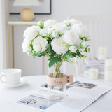 White Roses Artificial Flowers Silk Peonies White Roses Artificial Flowers Silk Peonies