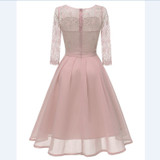 Chiffon  Lace Pleated short Bridesmaid Dresses