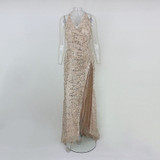 Sexy Sequin Tassel Beach Party Maxi Dress