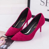 Lady Shoes Faux Suede High Heels
