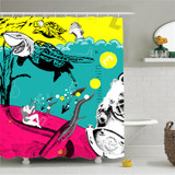 Shower Curtains-Turtle Shark-(Craft Beer Artwork)
