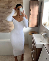 White Knit Sweater Dress